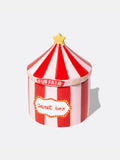 Boîte DOIY Funfair en céramique avec couvercle chapiteau et étoile.