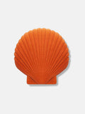 Boîte coquillage DOIY Venus orange, vue fermée de dessus.