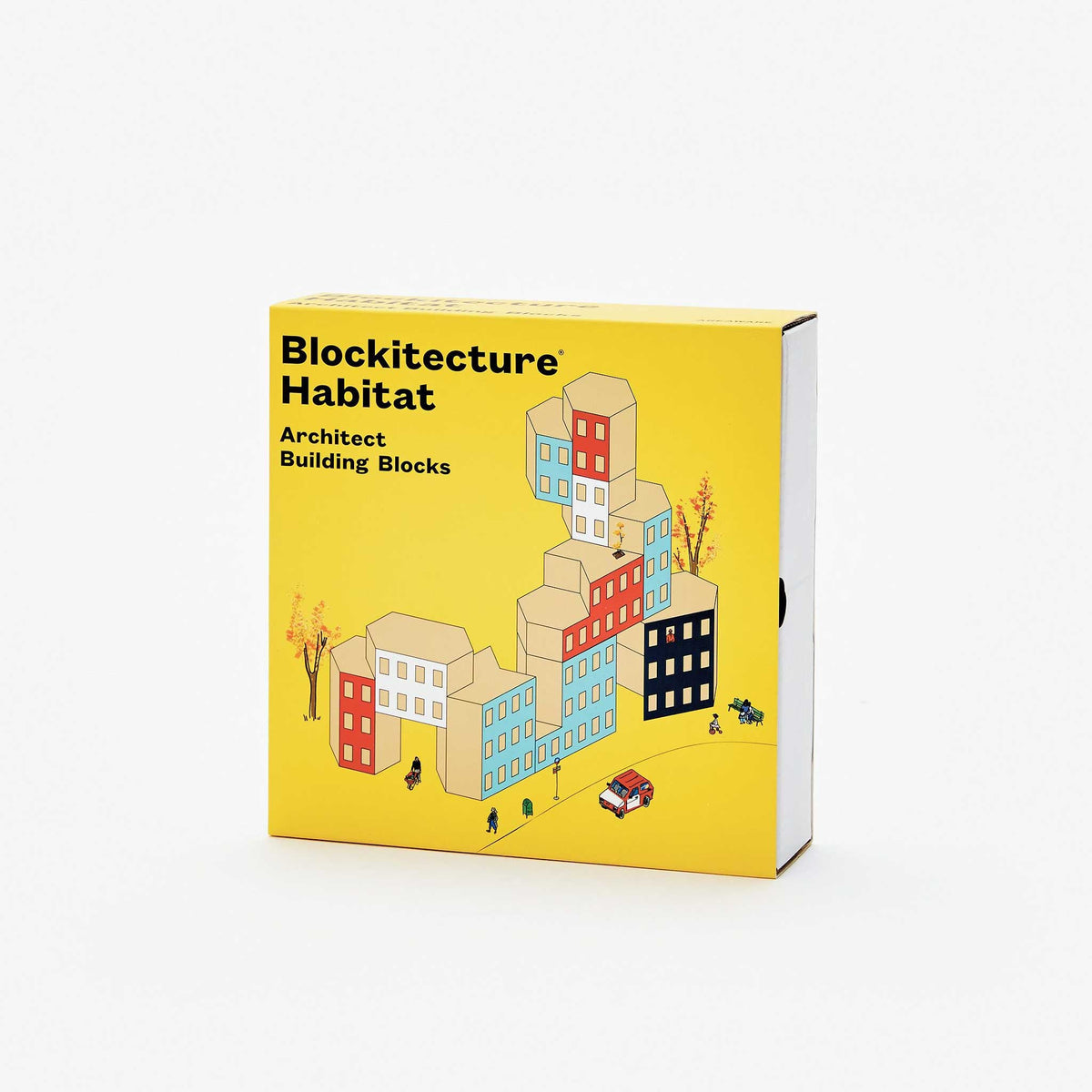 Areaware Blockitecture Habitat : emballage officiel du set exact.