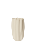 Vase Nium blanc cassé de face sur fond blanc