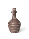 Vase Brura café à rayures blanches sur fond blanc